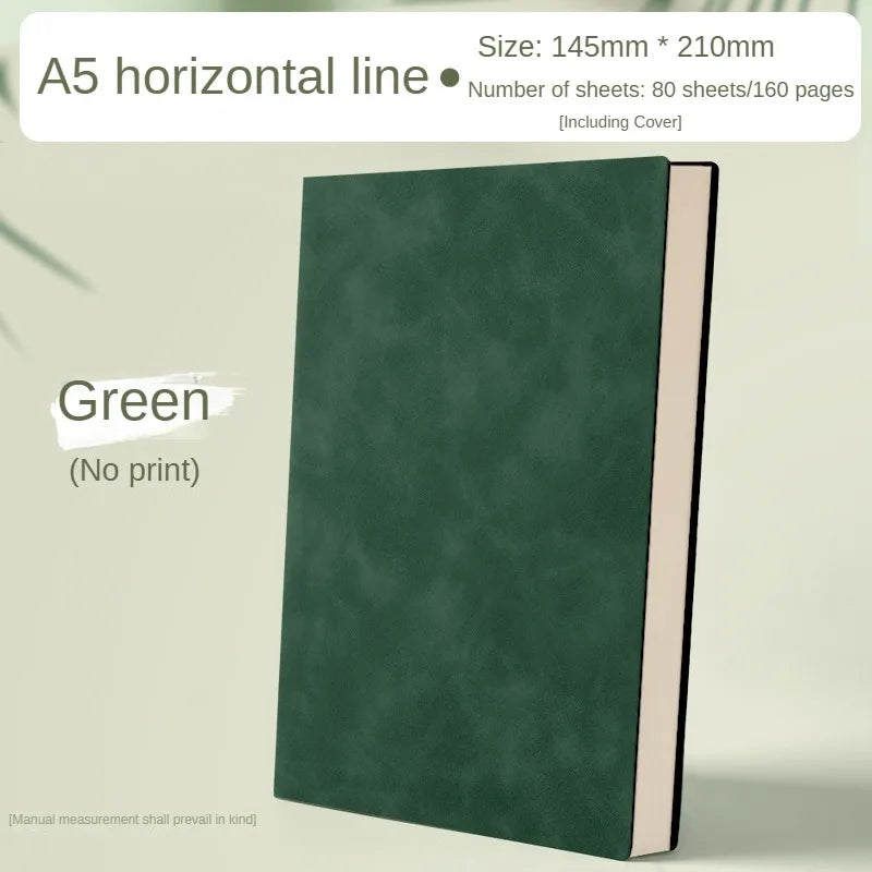A5 Leather Book Skin Feeling Fashion Notepad Diary Learning Notebook Wholesale Business Office Notebooks and Journals Note Book