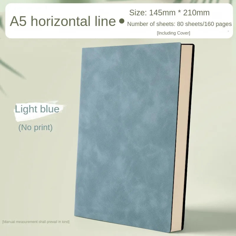 A5 Leather Book Skin Feeling Fashion Notepad Diary Learning Notebook Wholesale Business Office Notebooks and Journals Note Book