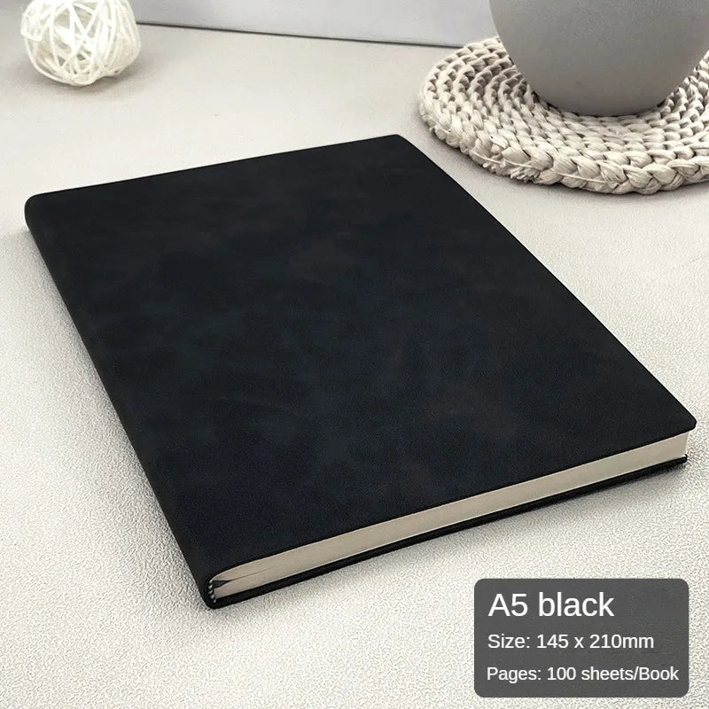 A5 Leather Book Skin Feeling Fashion Notepad Diary Learning Notebook Wholesale Business Office Notebooks and Journals Note Book