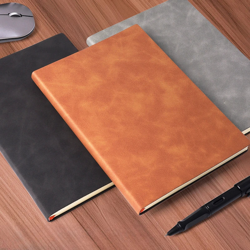 A5 Leather Book Skin Feeling Fashion Notepad Diary Learning Notebook Wholesale Business Office Notebooks and Journals Note Book