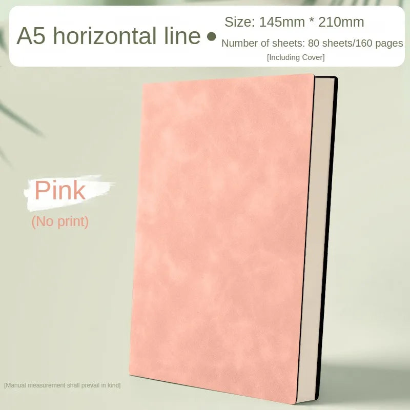 A5 Leather Book Skin Feeling Fashion Notepad Diary Learning Notebook Wholesale Business Office Notebooks and Journals Note Book