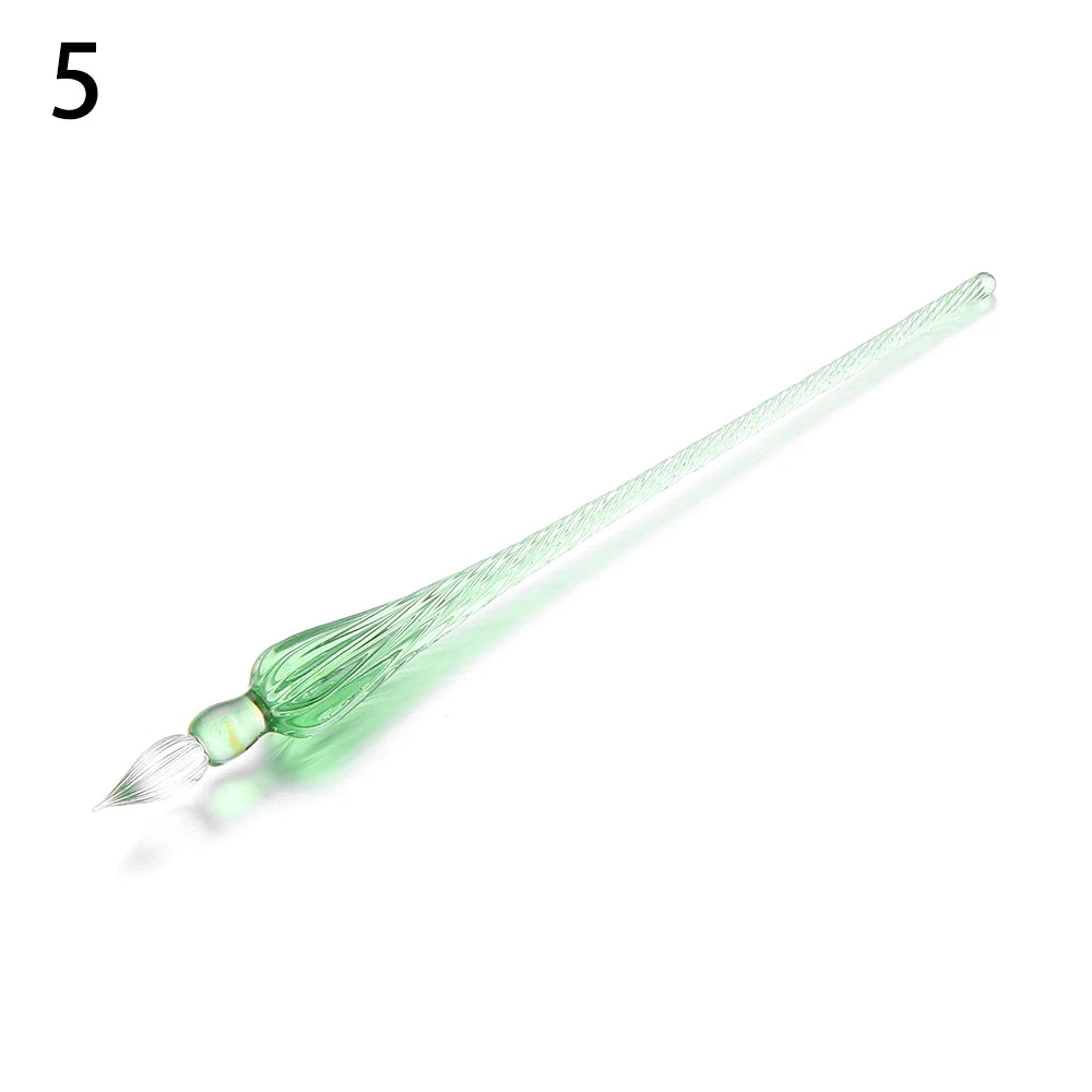 1Pcs Safe Package Vintage Glass Dip Dipping Pen Holder Signature Filling Ink Fountain Pens Handmade Glass Dip Fountain Pen