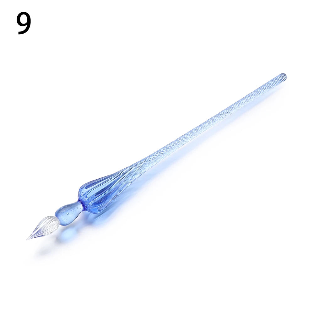 1Pcs Safe Package Vintage Glass Dip Dipping Pen Holder Signature Filling Ink Fountain Pens Handmade Glass Dip Fountain Pen