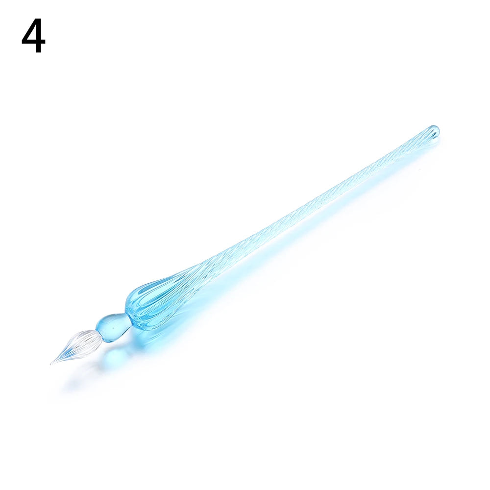 1Pcs Safe Package Vintage Glass Dip Dipping Pen Holder Signature Filling Ink Fountain Pens Handmade Glass Dip Fountain Pen