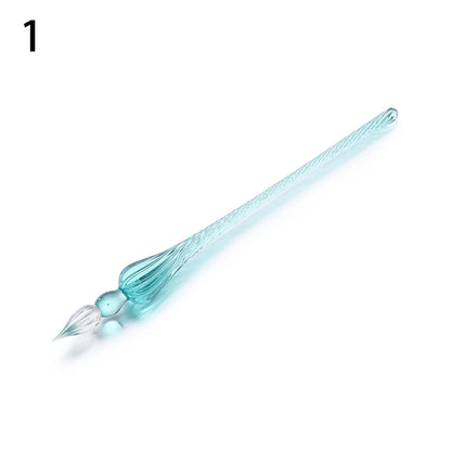1Pcs Safe Package Vintage Glass Dip Dipping Pen Holder Signature Filling Ink Fountain Pens Handmade Glass Dip Fountain Pen