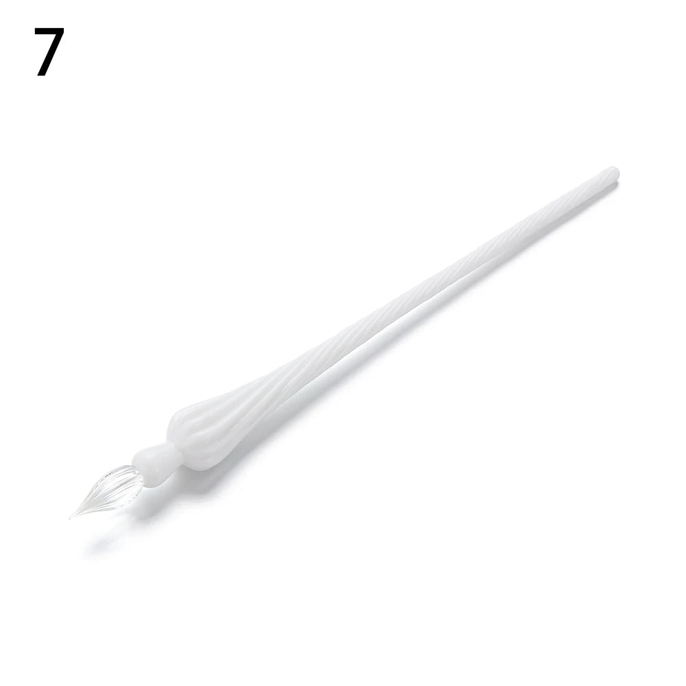 1Pcs Safe Package Vintage Glass Dip Dipping Pen Holder Signature Filling Ink Fountain Pens Handmade Glass Dip Fountain Pen