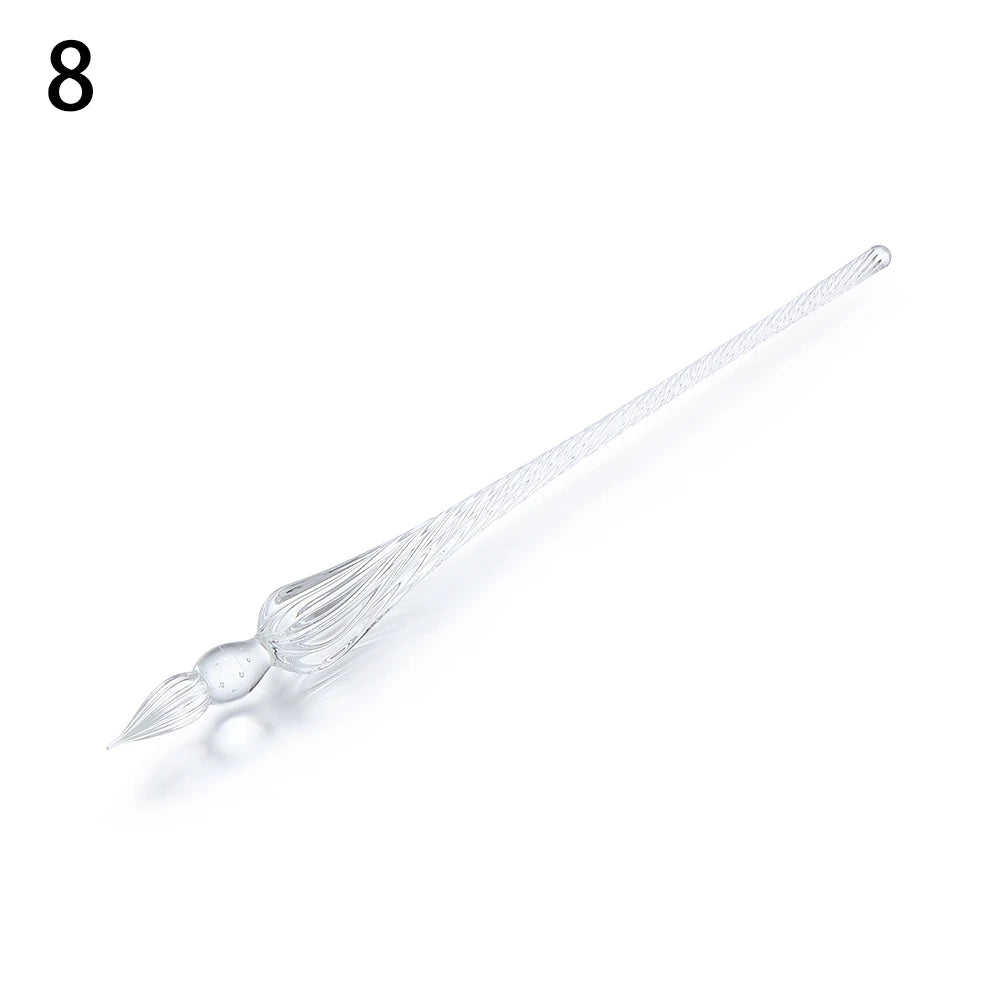 1Pcs Safe Package Vintage Glass Dip Dipping Pen Holder Signature Filling Ink Fountain Pens Handmade Glass Dip Fountain Pen