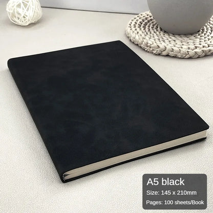 A5 Leather Book Skin Feeling Fashion Notepad Diary Learning Notebook Wholesale Business Office Notebooks and Journals Note Book
