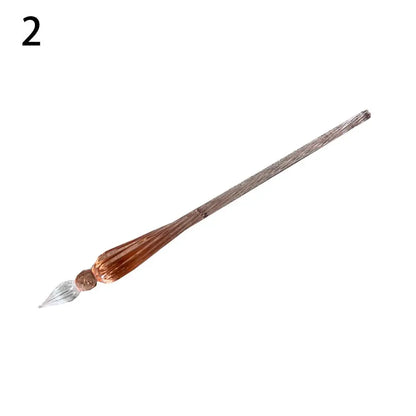 1Pcs Safe Package Vintage Glass Dip Dipping Pen Holder Signature Filling Ink Fountain Pens Handmade Glass Dip Fountain Pen